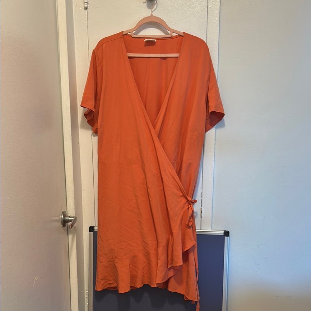 From Rachel Orange Wrap Dress